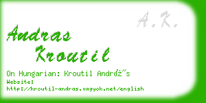 andras kroutil business card